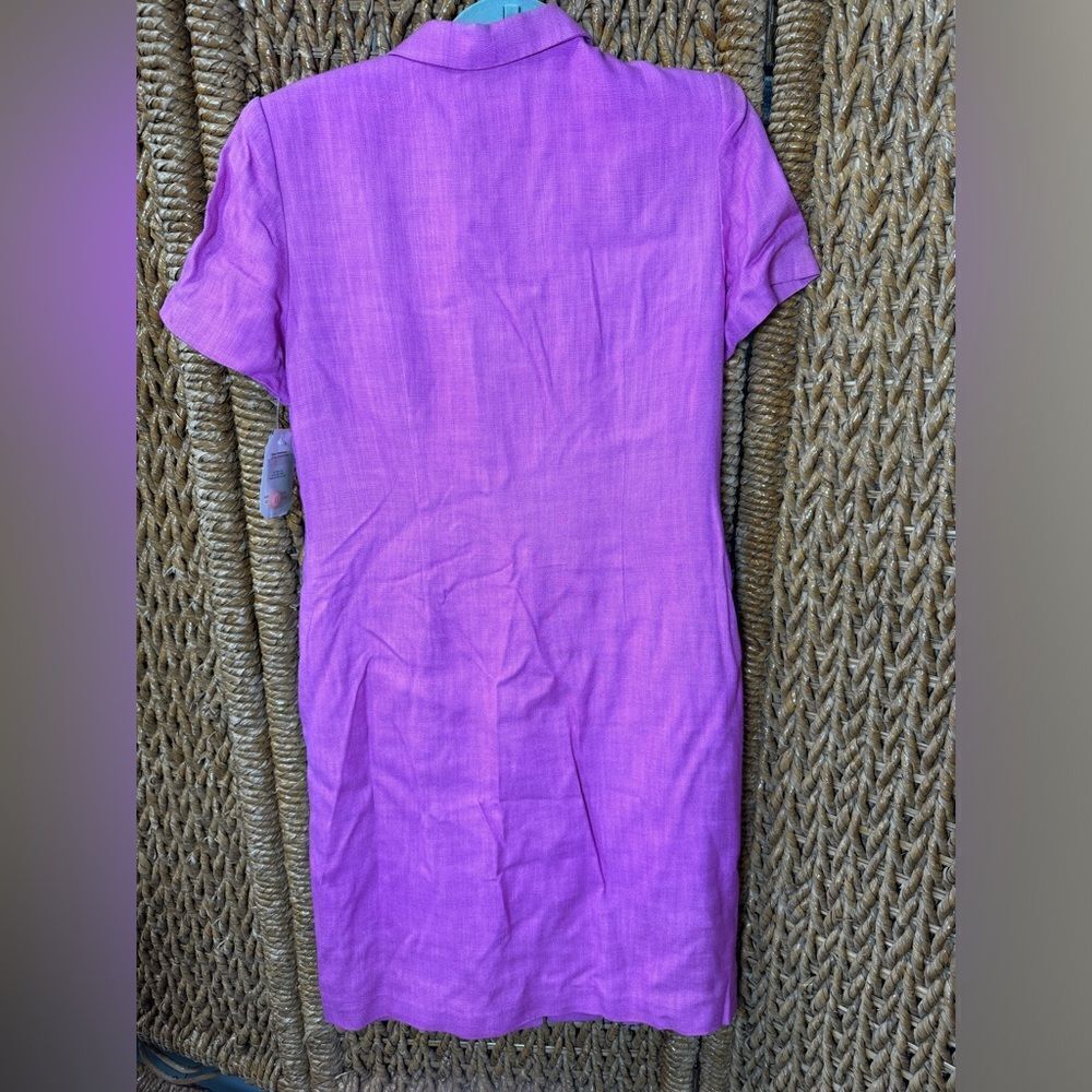 Vintage 60s Adrianna Papell Pink Button Up Dress New - Picture 5 of 10